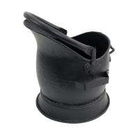 Black Traditional Coal Bucket With the Handle Facing Forward