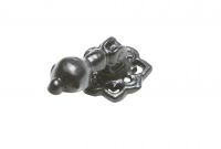 Black Traditional Ornate Teardrop Cabinet Pull Handle