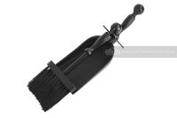Black Traditional Pan and Brush Set