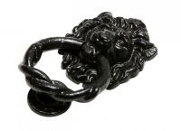 Black Twisted Handle Lion Door Knocker