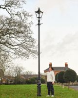 Black victorian lamp post set 5.5m