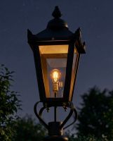 Black Victorian Lantern 70cm Digital Illustration At Night