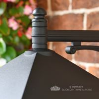 "Brooksby" Large Black Simplistic Suspended Victorian Wall Lantern "Brooksby" Large Black Simplistic Suspended Victorian Wall Lantern