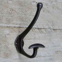 Black Waxed Hook With Wide Coat Holder Black Waxed Hook With Wide Coat Holder