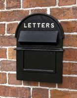Black & White Grosvenor Telescopic Post Box on the wall
