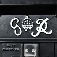 Close-up of the White G.R Lettering