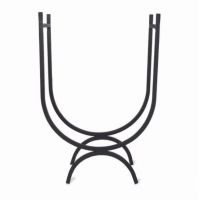 Wrought Iron Curved Log Holder in Black
