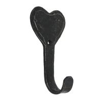 Blacksmith Style Iron Heart Hook