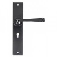 Large Lever Handle Set Finished In A Smooth Black Large Lever Handle Set Finished In A Smooth Black