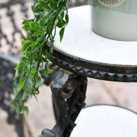 Close up of Cast Iron Victorian Aged Black