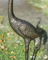 Close up of freestanding crane sculpture"s wing