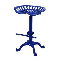 Iron Tractor Seat Finished In a Royal Blue