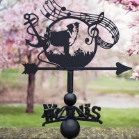 Border Collie Anchor Treble Clef Weathervane