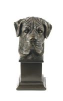 Boxer Bronze Dog Bust