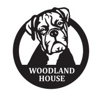 Steel Circular Boxer Dog House Name Sign