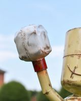Close up of boxing robot hand