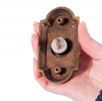 "Davenport" Antique Brass Bell Push 