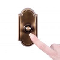 "Davenport" Antique Brass Bell Push 