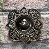 Burnished Copper Period Bell push on brick wall