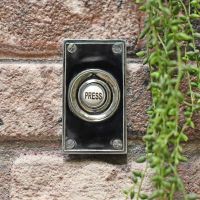 Bright Chrome rectangle bell push modern design Bright Chrome rectangle bell push modern design