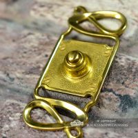 “Maytree Avenue” Swirl Pattern Bell Push Finished in a Polished Brass