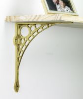 Polished Brass "Iron Bridge" Shelf Bracket - Small 20cm x 22cm Polished Brass "Iron Bridge" Shelf Bracket - Small 20cm x 22cm