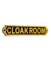 Cloakroom Sign Created From Brass