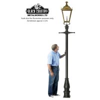 Antique Brass Dorchester Lamp Post & Lantern Set 3.25m