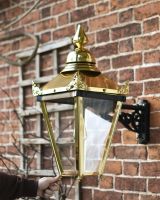 Scale Shot brass Lantern On Wall 