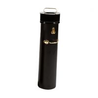 Black Rain Cap With Polished Brass Handle Black Rain Cap With Polished Brass Handle
