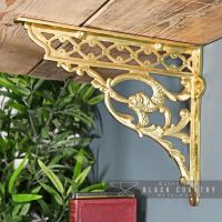 Ornate Brass Serpent Design Shelf Bracket