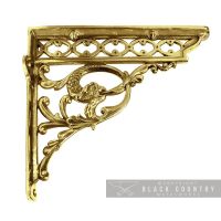 Serpent Design Shelf Bracket Created with Brass