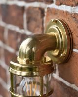 Close up of Brass Wall light in Situ 