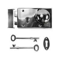 "Addingley" Rim Latch Set in a Bright Chrome Finish
