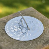 Bright Chrome Compass Point Sundial- 180mm 