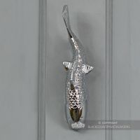 Bright Chrome Carp Fish Door Knocker Bright Chrome Carp Fish Door Knocker
