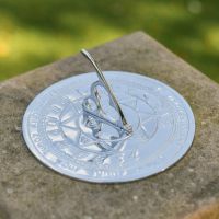 Bright Chrome Compass Point Sundial- 180mm Bright Chrome Compass Point Sundial- 180mm