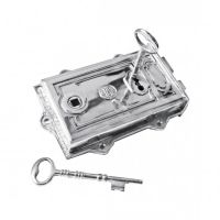 Bright Chrome Ornate Rim Lock