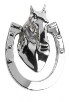 Bright Chrome Horseshoe Door Knocker