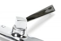 Bright Chrome Lever Euro Door Handle Close Up