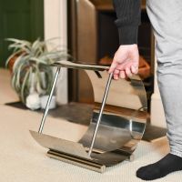 Bright Chrome Moon Log Holder to Scale