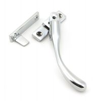 Bright Chrome Peardrop Locking Window Fastener Close-Up Bright Chrome Peardrop Locking Window Fastener Close-Up