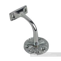Pack of 4 Ornate Bright Chrome Handrail Bracket