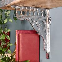 Bright Chrome Shelf bracket - Railway design