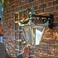 Bright Chrome Top Fix Wall Mounted Lantern