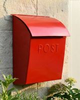Bright Red Contemporary Post Box With Lock digital illustration Bright Red Contemporary Post Box With Lock digital illustration