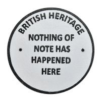 "British Heritage" Cast Iron Wall Sign Finished in a Hand Pained Finish "British Heritage" Cast Iron Wall Sign Finished in a Hand Pained Finish
