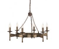 "Newry Court" Bronze Blacksmith Candle Inspired Chandelier