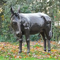 Bronze Donkey Garden Sculpture