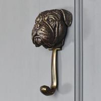 Bronze Finish Bullmastiff Door Knocker in Situ